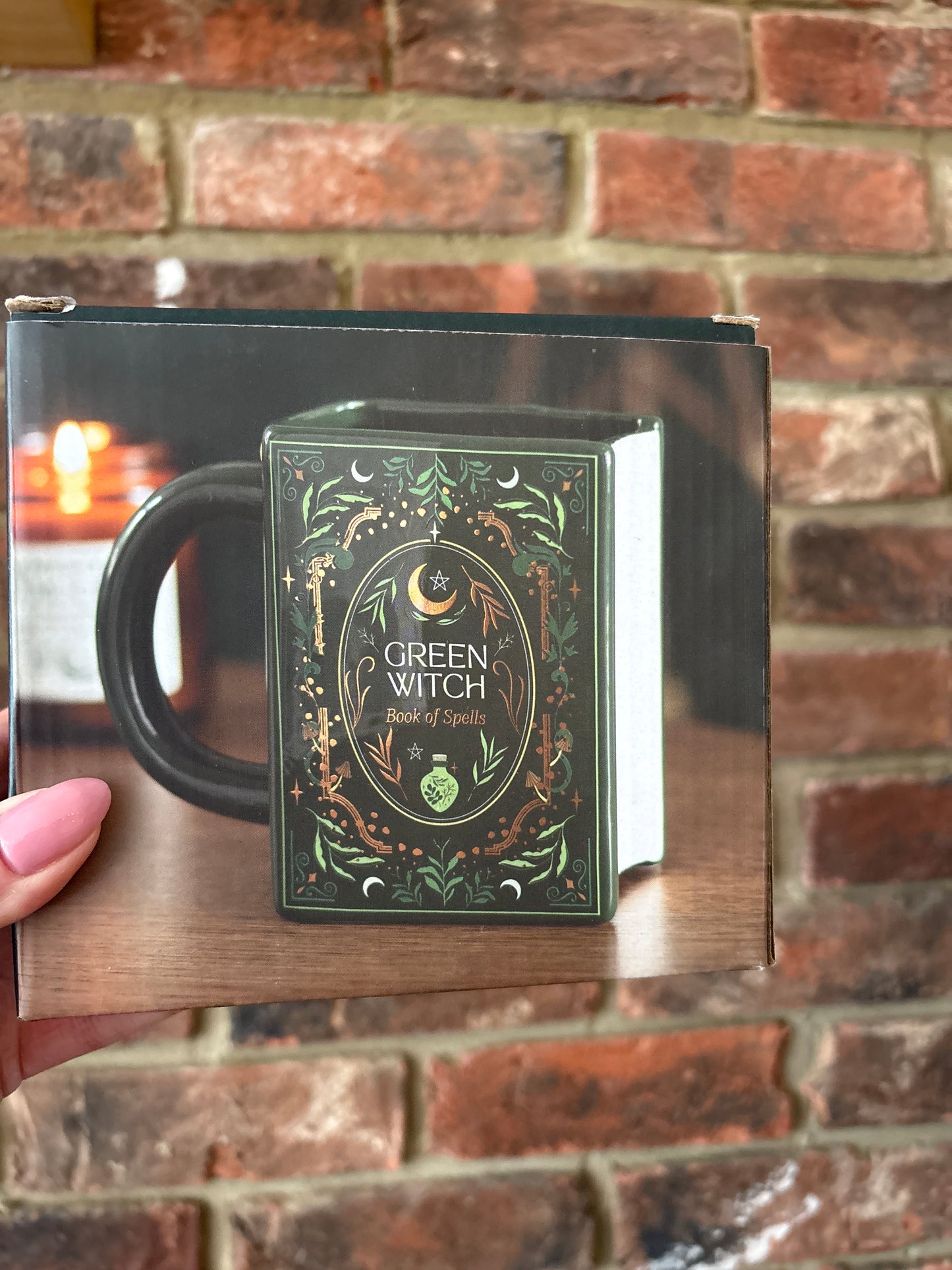Green witch mug