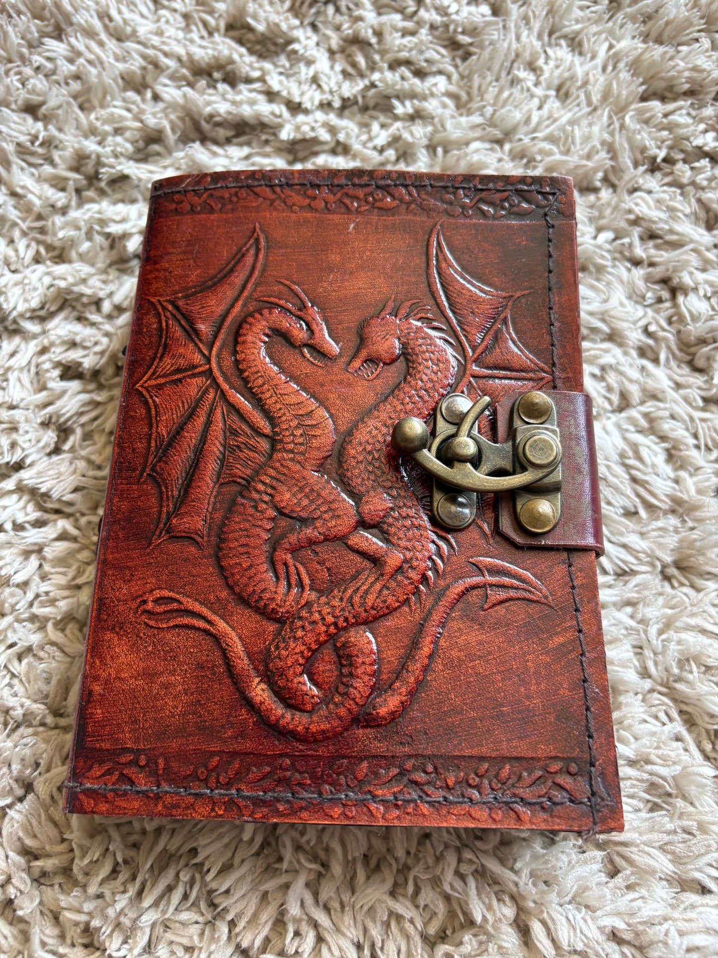 Dragon leather bound journal