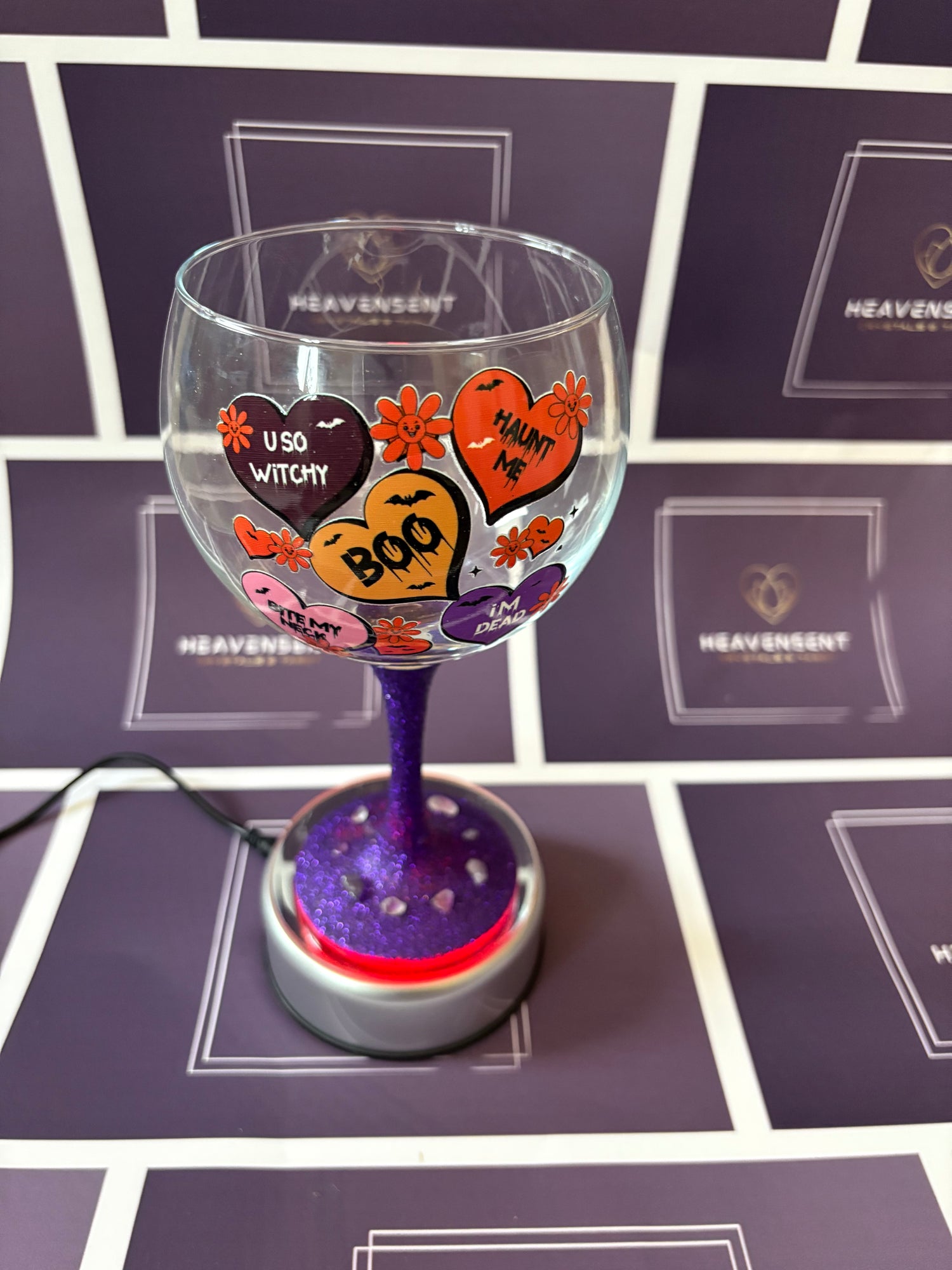 Crystal infused gin glasses