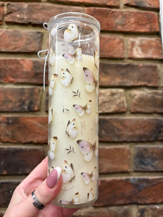 Butterflies tube candle