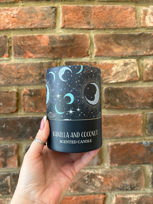 Blue moon candle